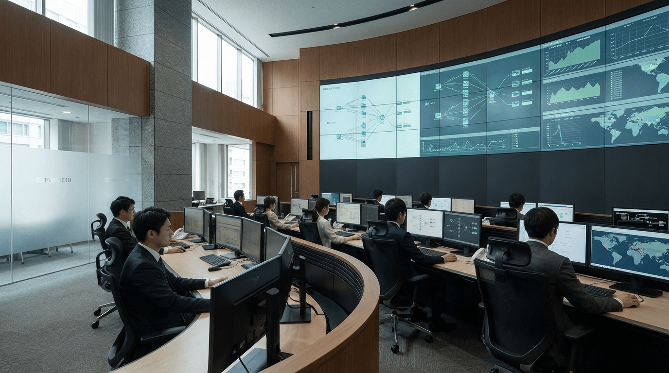 Operations area with monitoring screens